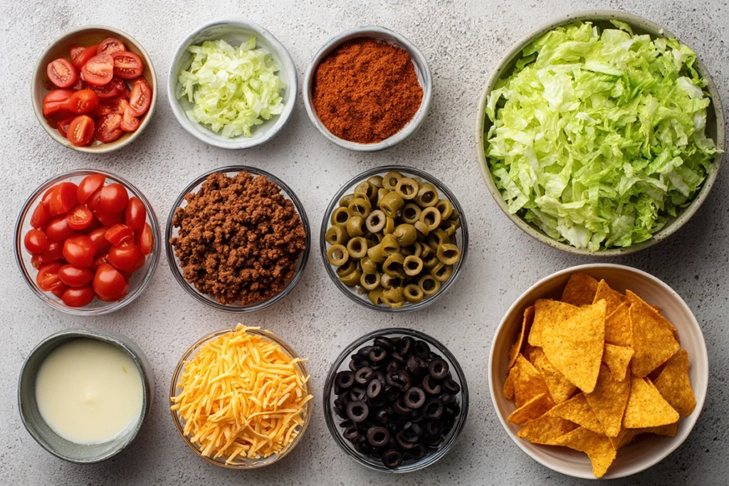 Dorito Taco Salad Ingredients