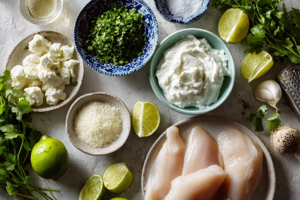 Easy Crockpot Cilantro Lime Chicken Ingredients