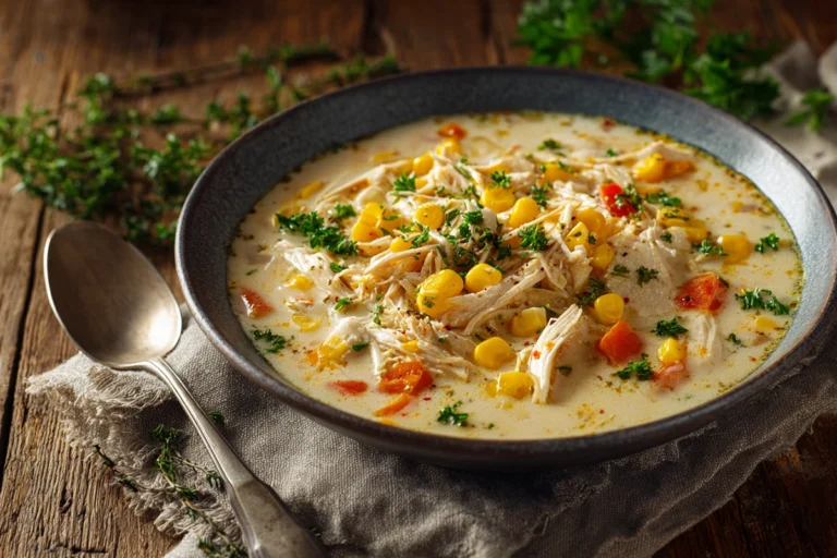 Easy Slow Cooker Chicken And Corn Soup