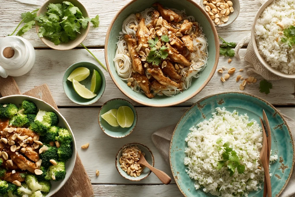 Easy Slow Cooker Satay Chicken Serving Suggestions