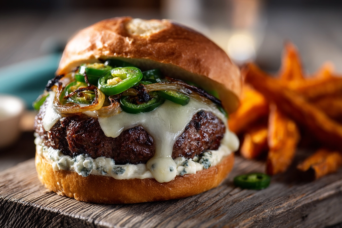 Jalapeno Burgers With Gorgonzola