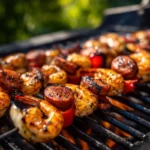 Sausage Grilled Shrimp Kabobs