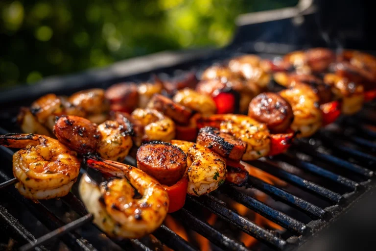 Sausage Grilled Shrimp Kabobs