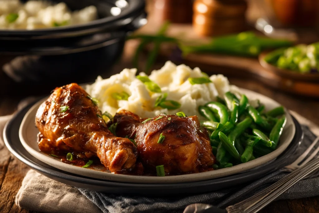 Slow Cooker Drumsticks Serving Suggestions Section