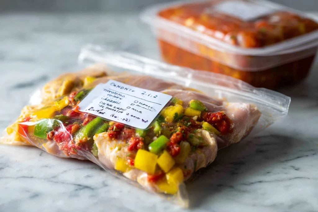 Slow Cooker Fajita Salsa Chicken Make-Ahead & Freezer Prep