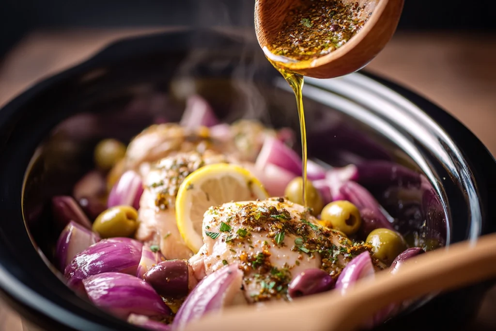 Slow Cooker Greek Chicken Step-by-Step Cooking