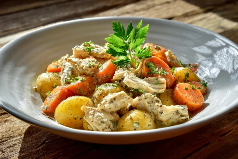 Slow Cooker Ranch Chicken Veggies