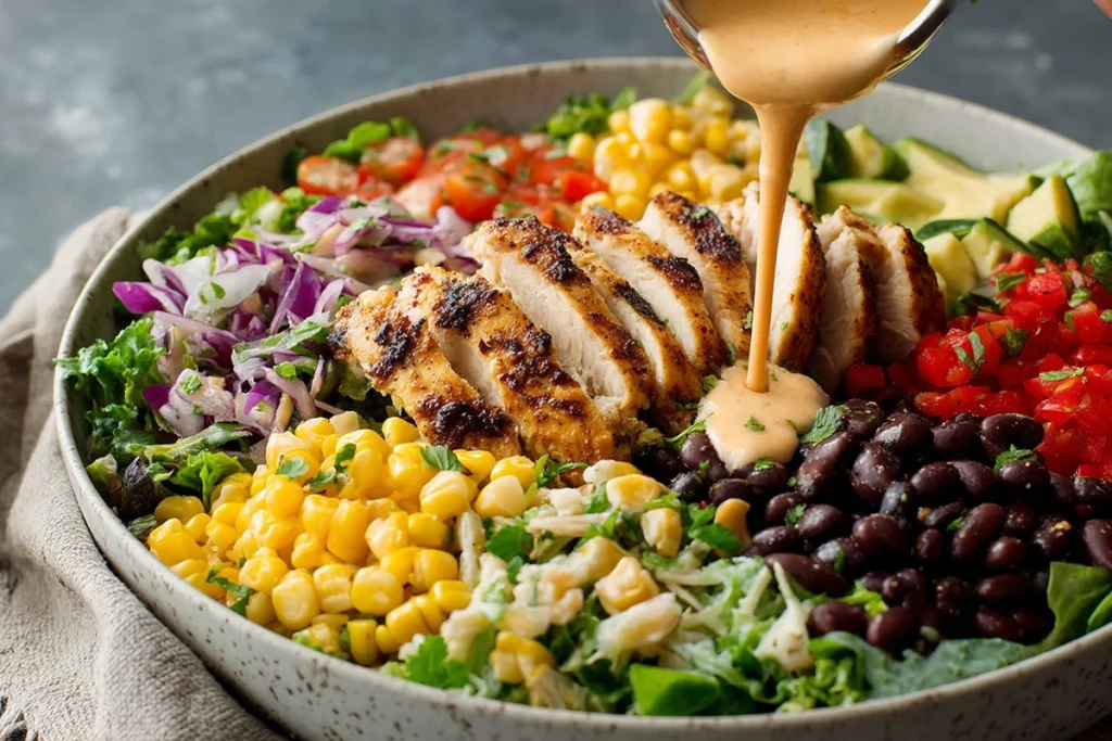 Spicy Southwest Salad Salad Assembly