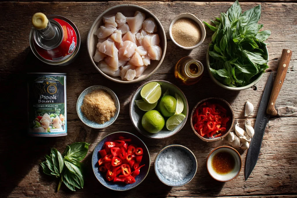 Thai Chicken Coconut Curry ingredients