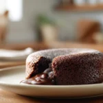 Chocolate Pudding Cake served warm on a modern ceramic plate