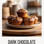 Dark Chocolate Banana Bread Muffins baked at home
