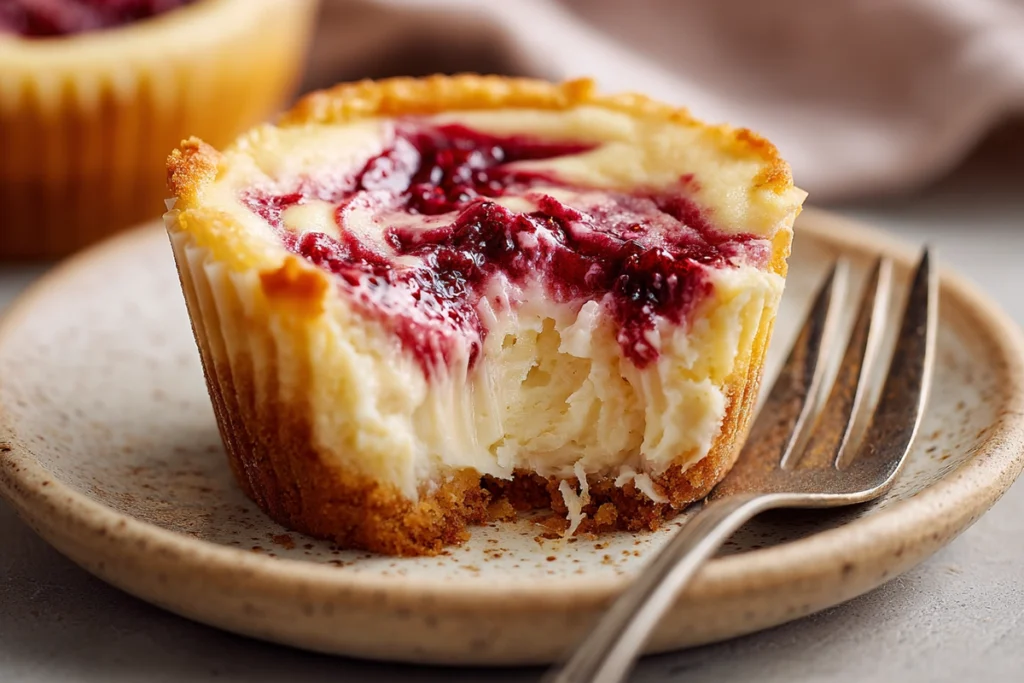 Pistachio Raspberry Cheesecake Cupcakes for When You Want Something Special 10 Inside view of Pistachio Raspberry Cheesecake Cupcakes with creamy texture