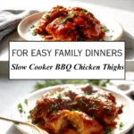slow cooker bbq chicken thighs cooked tender and saucy