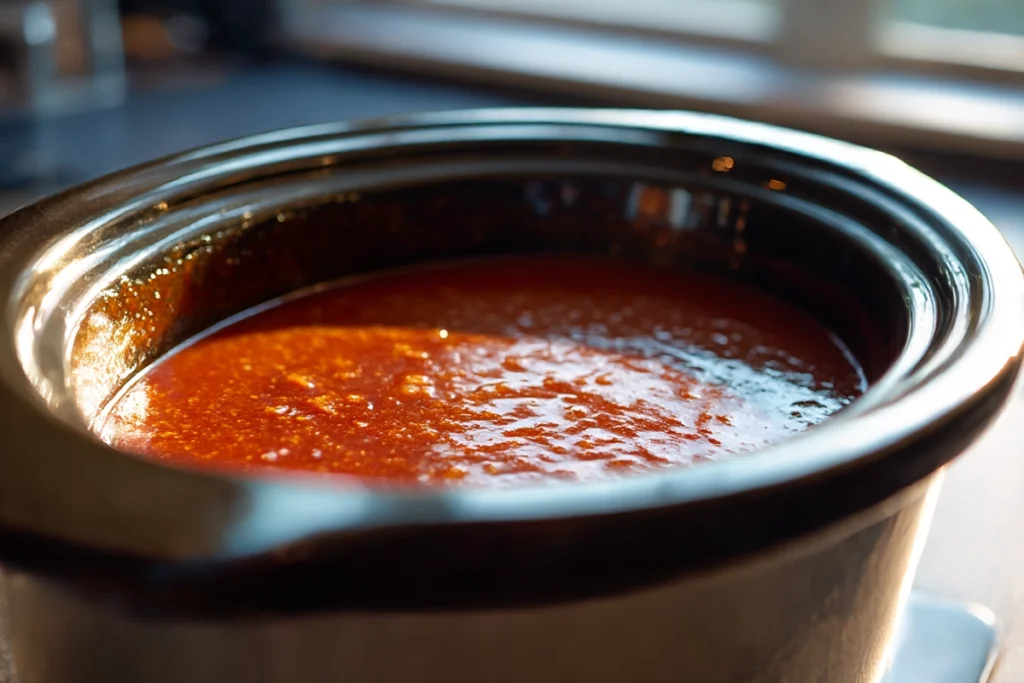 mixing bbq sauce for slow cooker bbq chicken thighs