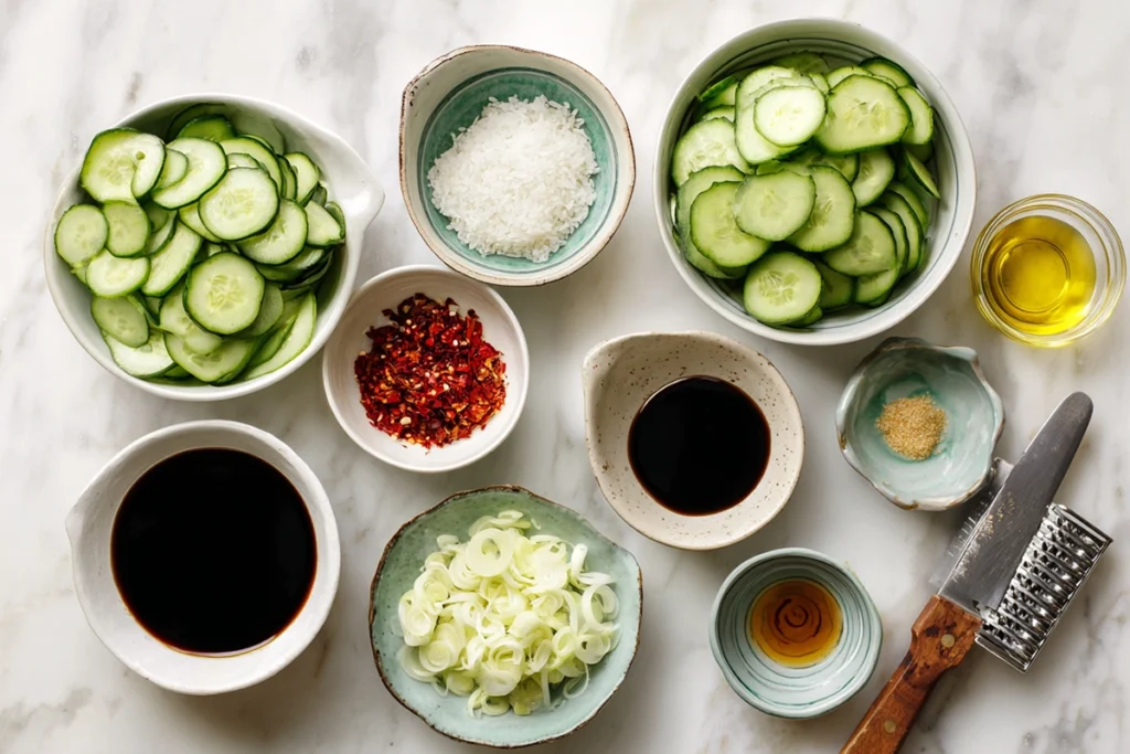 Asian Pickled CucumbersIngredients