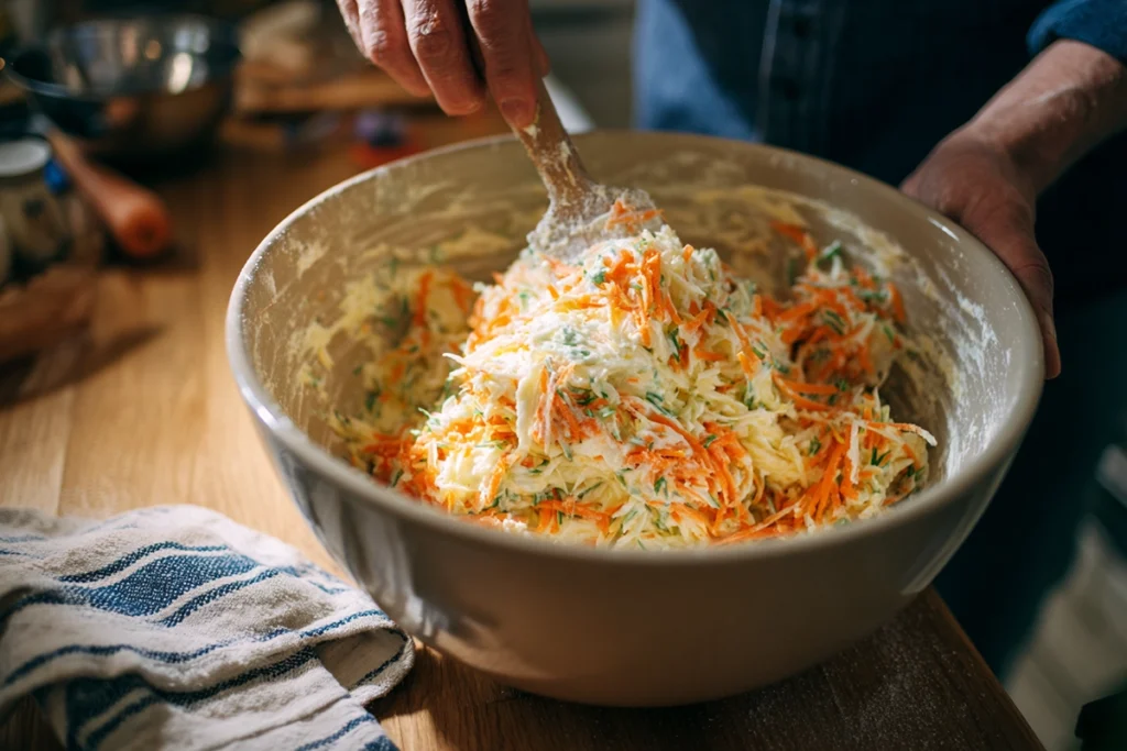 Cheese Savoury Recipe Step-by-Step Mixing Process