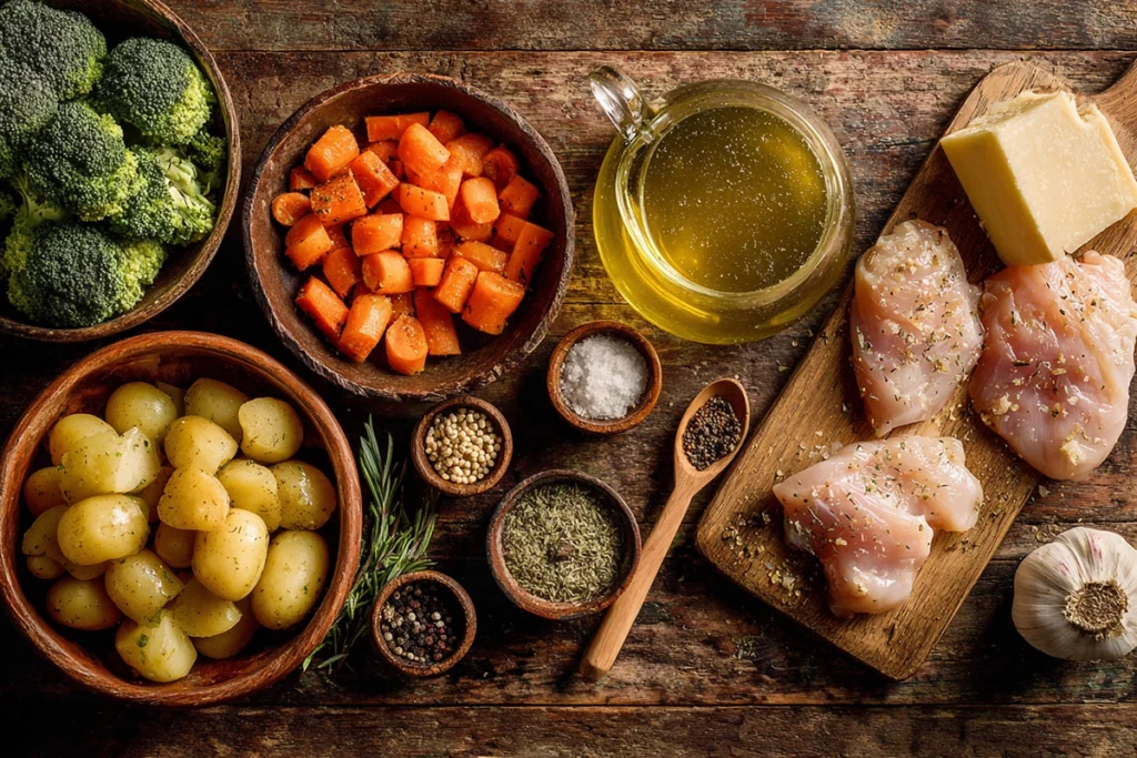 Easy Chicken Dinner Ingredients Image Description