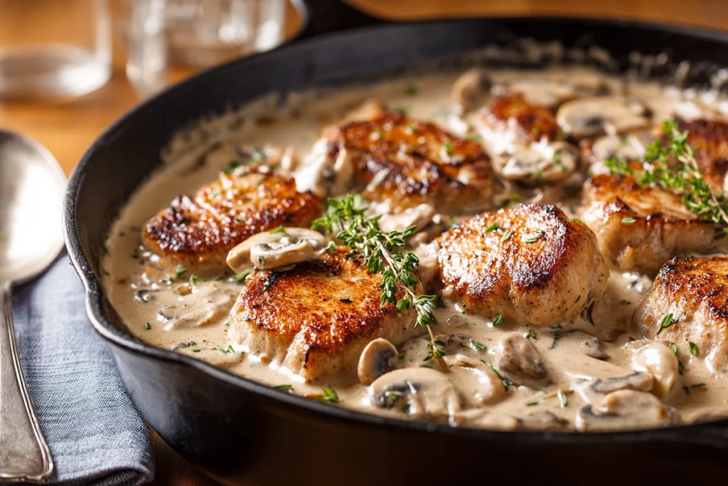 Easy Chicken Dinner Skillet Creamy Mushroom Chicken