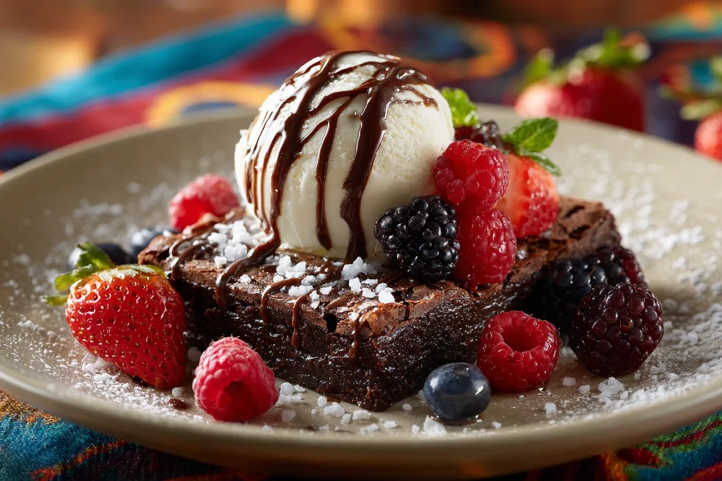 Easy Mexican Brownies Serving Suggestion