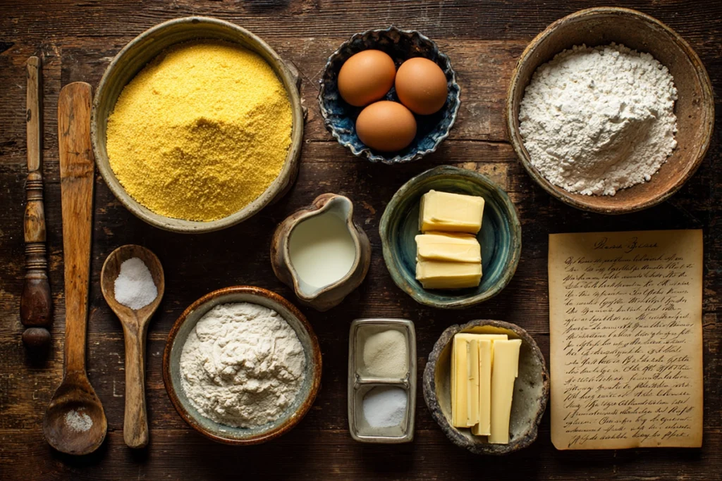 Grandmother’s Buttermilk Cornbread Ingredients