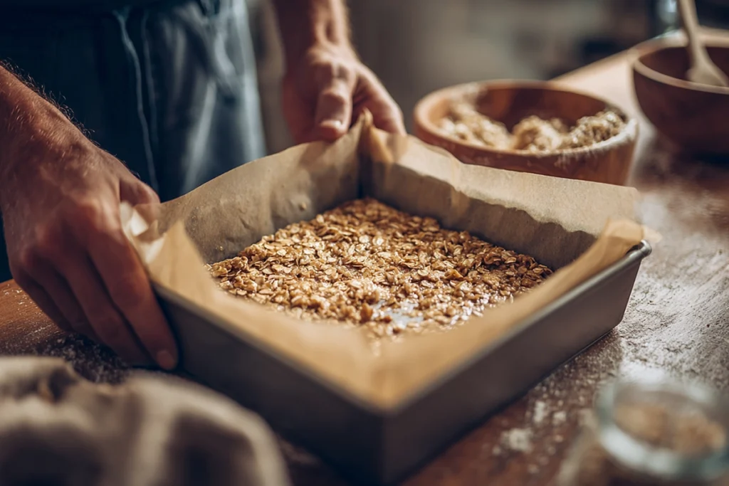 Oat Bars Step-by-Step Baking Process