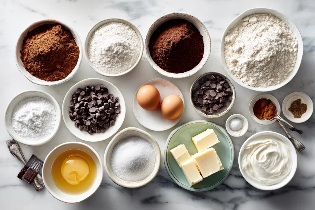 Peanut Butter Chocolate Layer Cake Ingredients