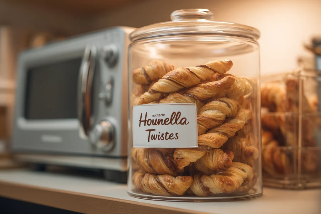 Puff Pastry Nutella Twists Storage & Reheat Tips – Stored in a Container