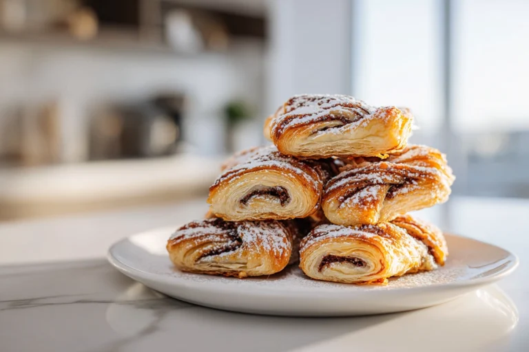 Puff Pastry Nutella Twists – Easy 3-Ingredient Dessert Recipe 4 Puff Pastry Nutella Twists