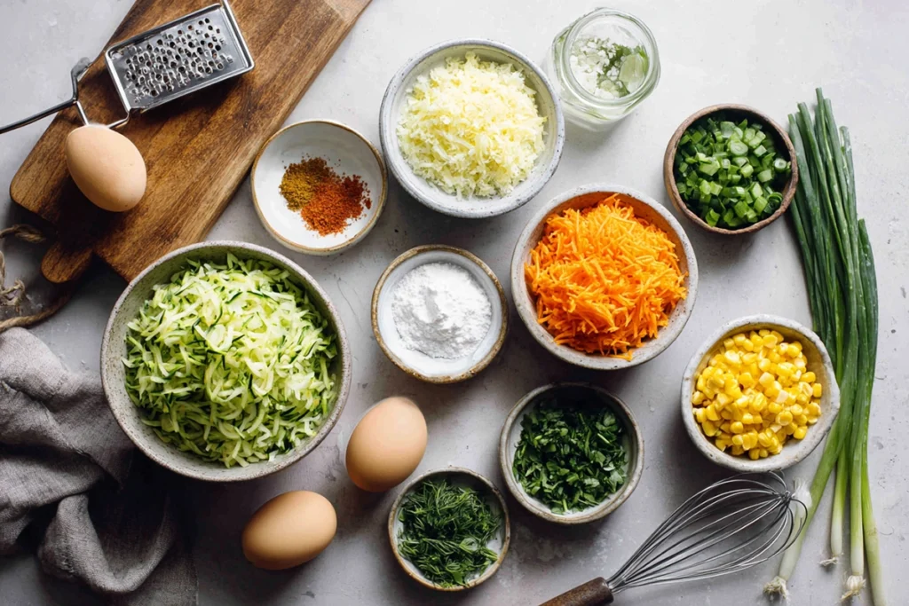 Quick and Crispy Vegetable Fritters - Just a TasteIngredients