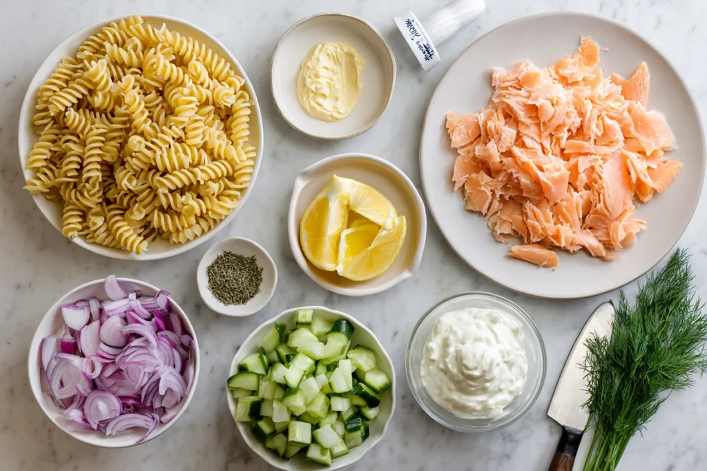 Smoked Salmon Pasta Salad Recipe Ingredients