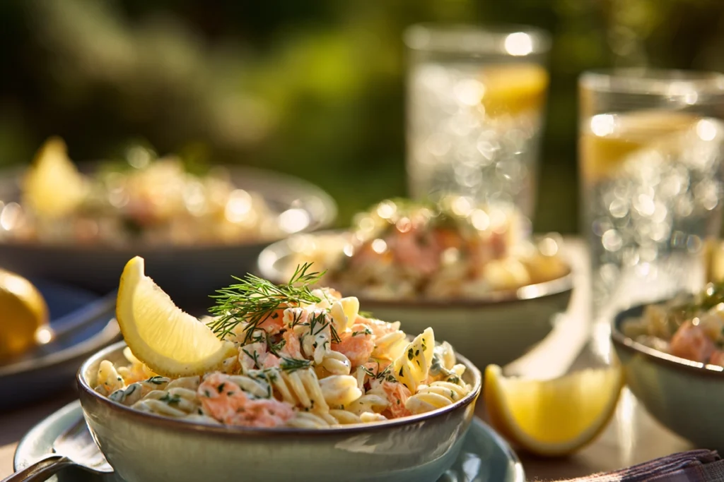 Smoked Salmon Pasta Salad Recipe Serving Suggestion