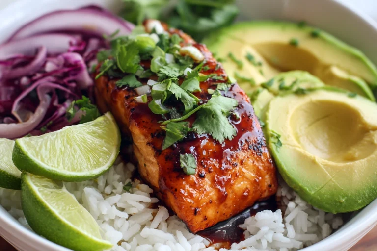 Spicy Chipotle Honey Salmon Bowls Recipe