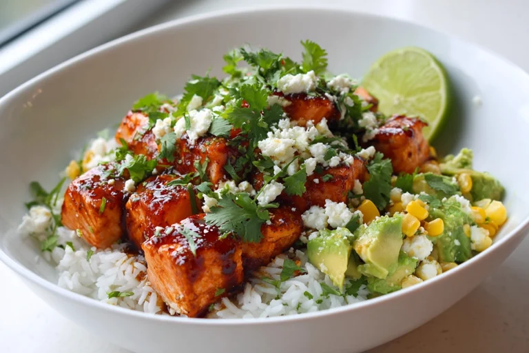 Spicy Chipotle Honey Salmon Bowls Recipe