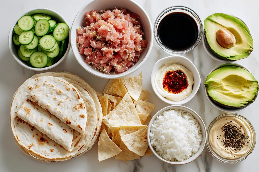 Spicy Tuna Crunchwraps Recipe Ingredients