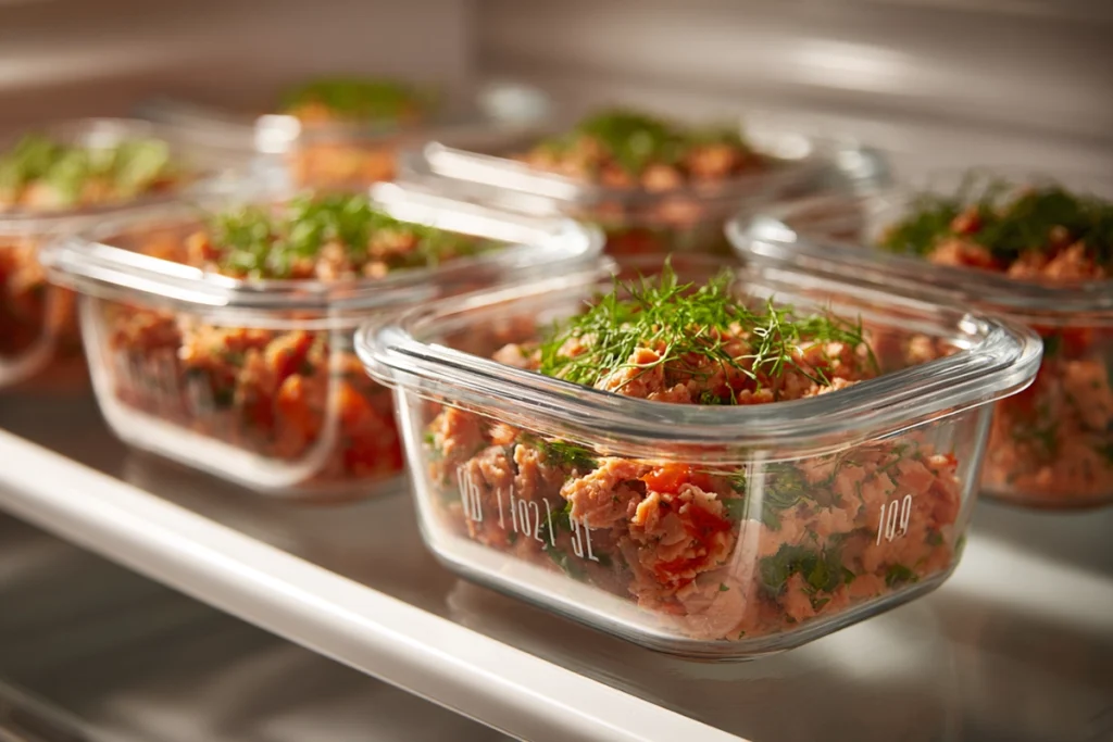 Spicy Tuna Sala Storage and Meal Prep
