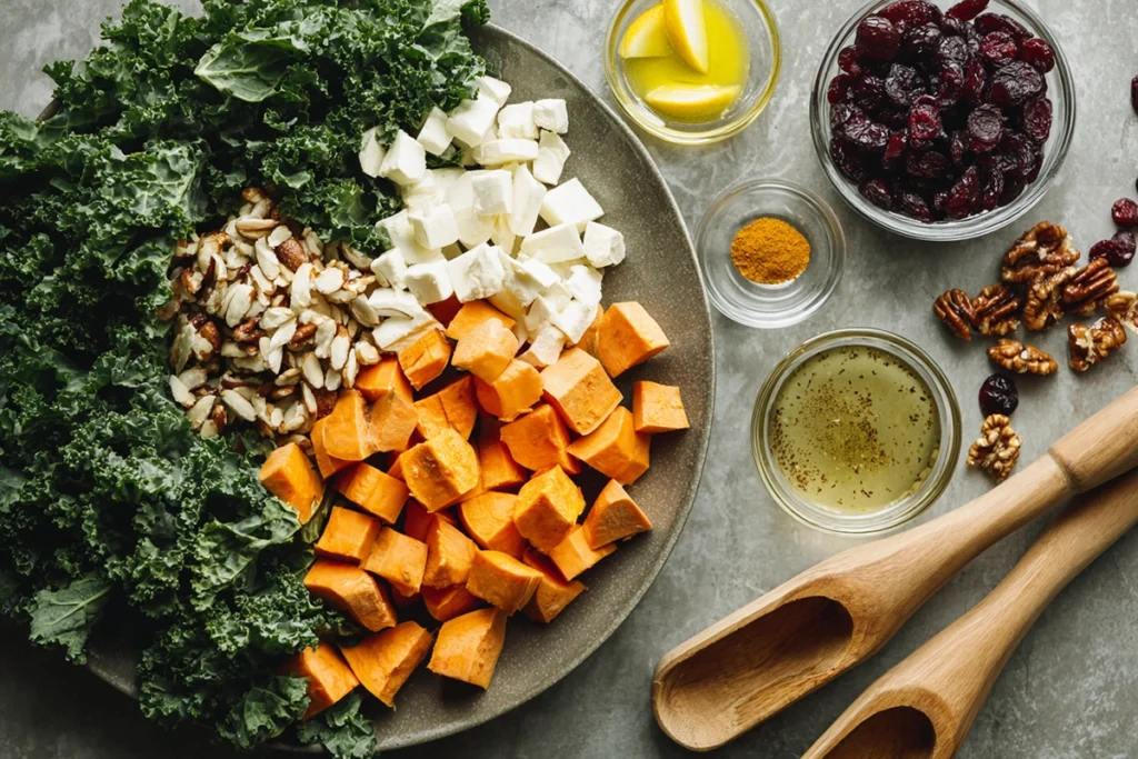 Sweet Potato Kale Salad Ingredients