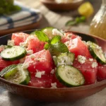 Watermelon Cucumber Feta Salad