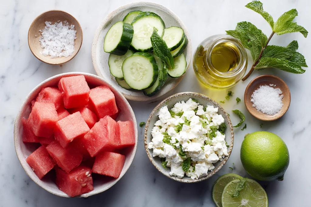 Watermelon Cucumber Feta Salad Ingredient