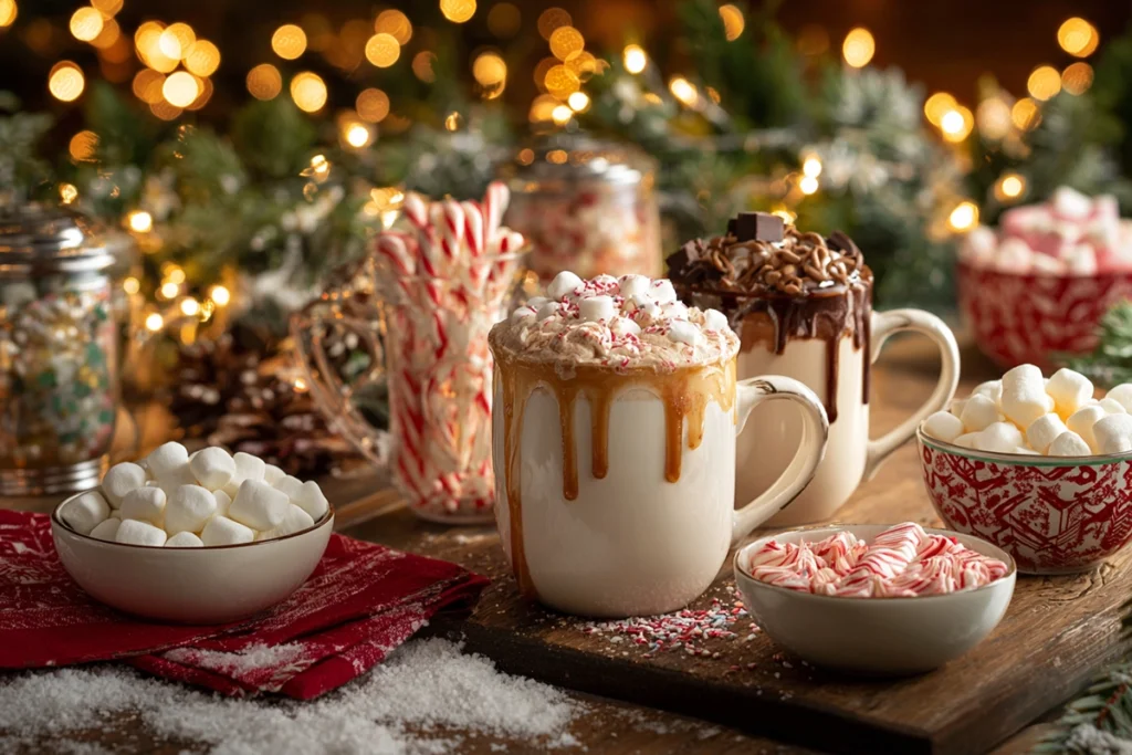 White Hot Chocolate Holiday Hot Chocolate Bar
