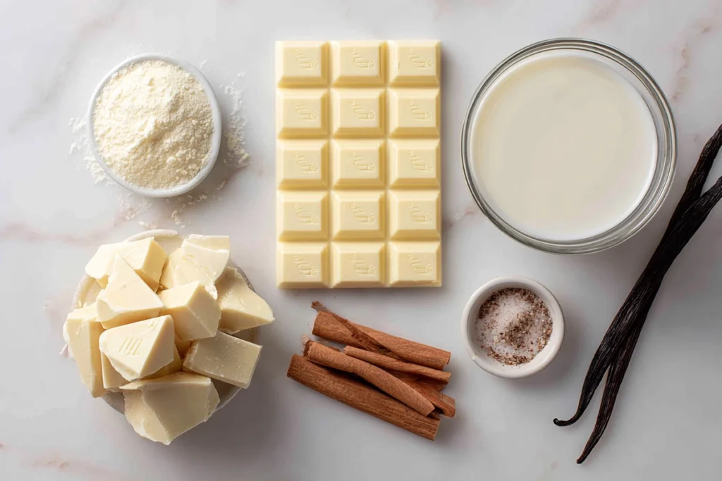 White Hot Chocolate Ingredients