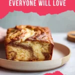 Cream cheese banana bread fresh slice and ingredients in home kitchen