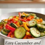 Easy cucumber and sweet pepper salad with bold flavor