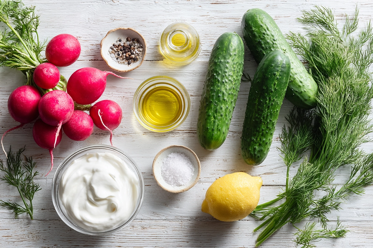 cucumber radish salad Ingredients