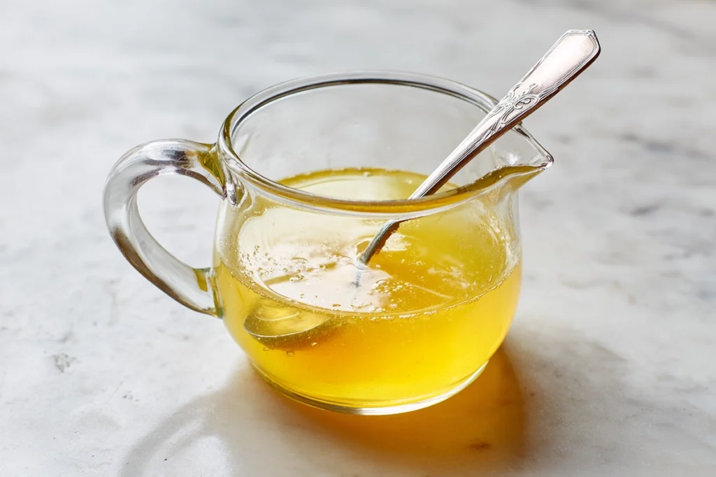 Cucumber Lemonade with Honey That Tastes Like Summer in a Glass 8 dissolving honey into lemon juice for cucumber lemonade with honey