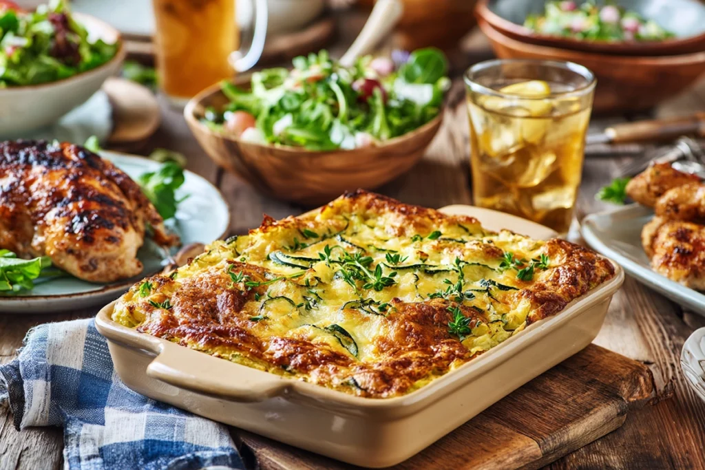 easy cheesy zucchini casserole Serving Suggestions