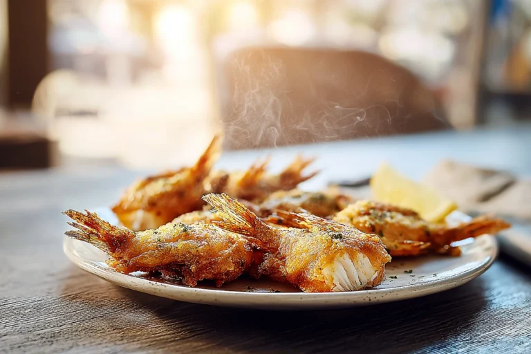 Fish Wings Recipe with crispy golden fried fish wings on a modern plate