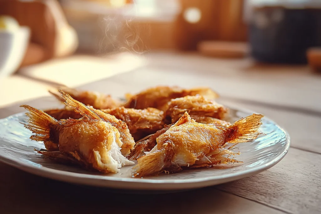 Fish Wings Recipe served hot with crispy exterior and flaky inside