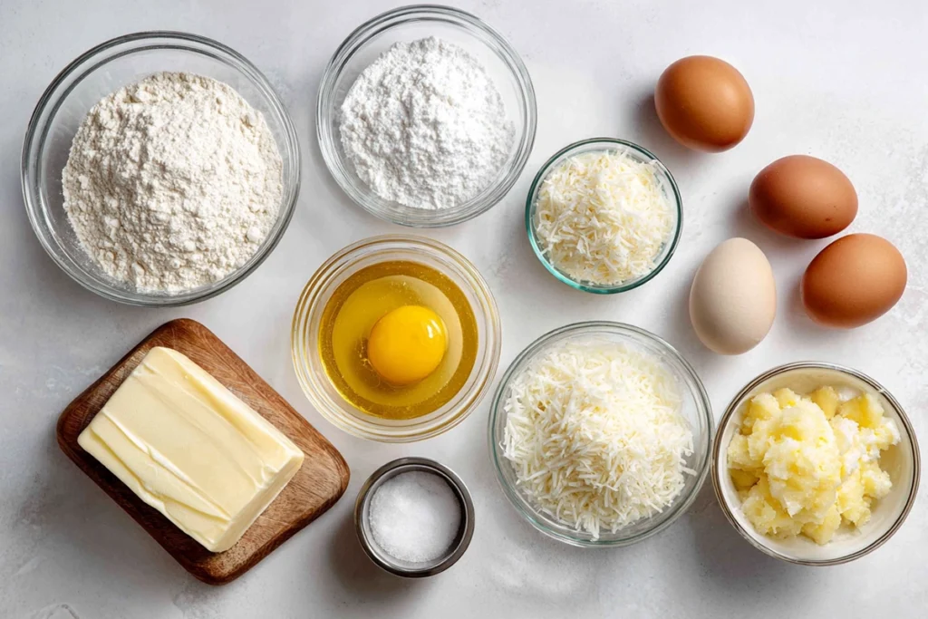 Hawaiian Banana Bread That Feels Like a Little Vacation at Home 7 Ingredients for Hawaiian banana bread arranged neatly on a countertop