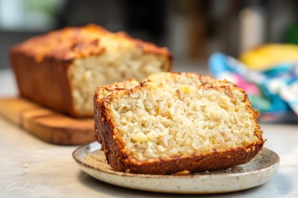 Hawaiian Banana Bread That Feels Like a Little Vacation at Home 10 Slice of Hawaiian banana bread served and ready to eat