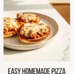 Homemade pizza burgers with melted cheese and pizza sauce